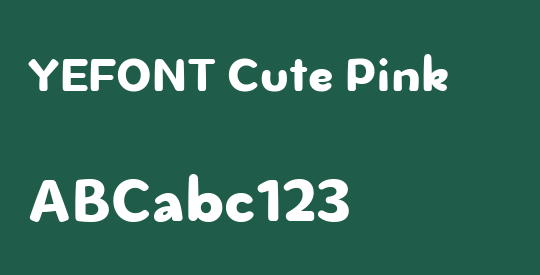 YEFONT Cute Pink