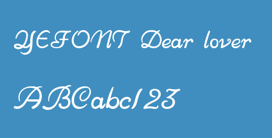 YEFONT Dear lover