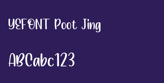 YEFONT Poot Jing