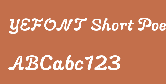 YEFONT Short Poem