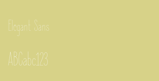 Elegant Sans