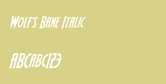 Wolf's Bane Italic