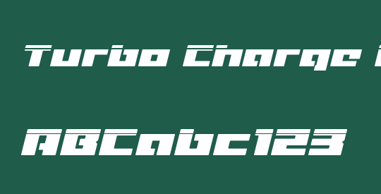 Turbo Charge Laser Italic