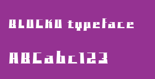BLOCKO typeface