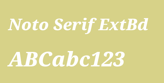 Noto Serif ExtBd