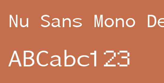 Nu Sans Mono Demo