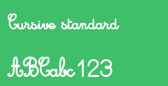 Cursive standard