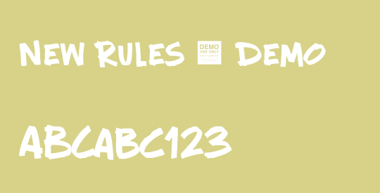 New Rules - Demo