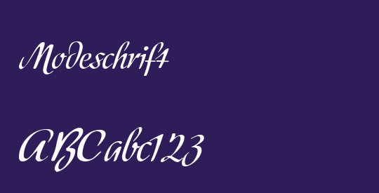 Modeschrift