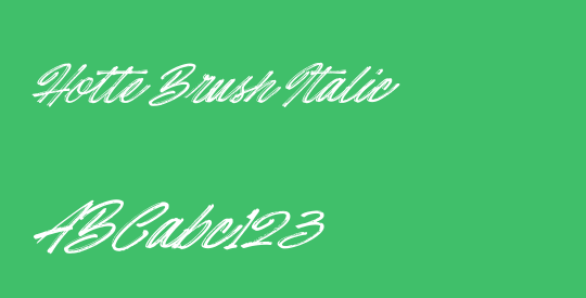 Hotte Brush Italic
