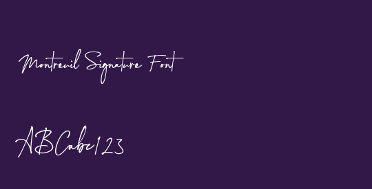 Montreuil Signature Font