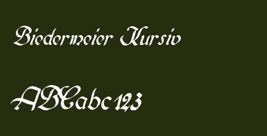 Biedermeier Kursiv