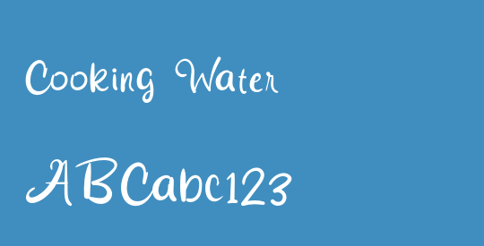Cooking Water