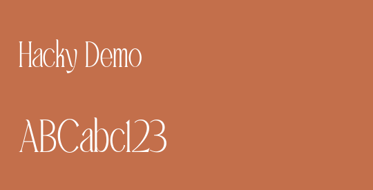 Hacky Demo
