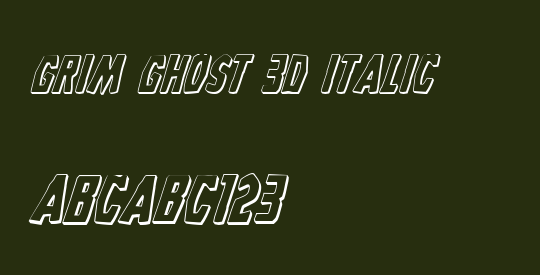 Grim Ghost 3D Italic