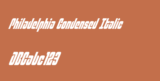 Philadelphia Condensed Italic