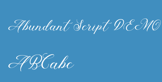 Abundant Script DEMO