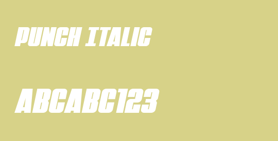 Punch Italic