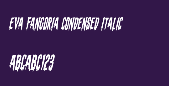 Eva Fangoria Condensed Italic