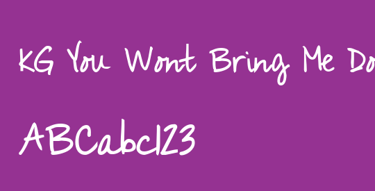 KG You Wont Bring Me Down