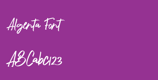 Algenta Font