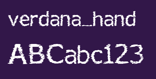 verdana_hand