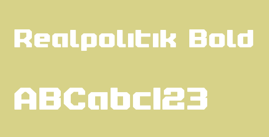 Realpolitik Bold