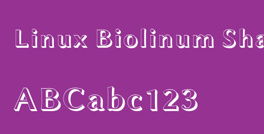 Linux Biolinum Shadow
