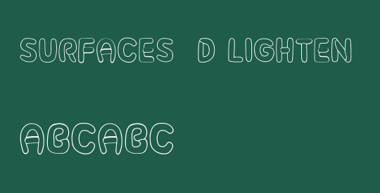 Surfaces 3D Lighten