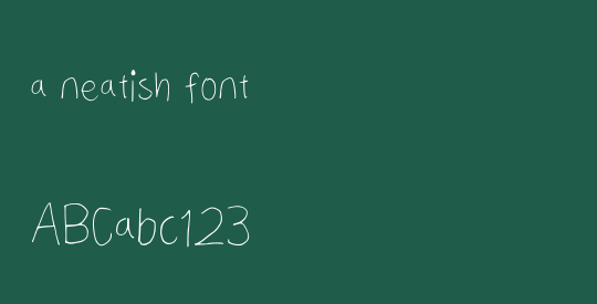 a neatish font