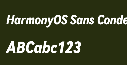 HarmonyOS Sans Condensed