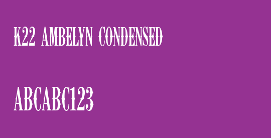 K22 Ambelyn Condensed