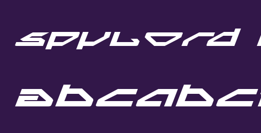 Spylord Bold Expanded Italic