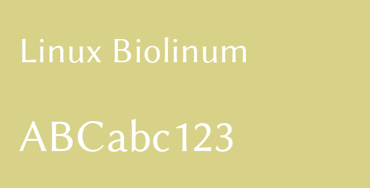 Linux Biolinum