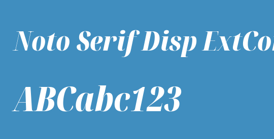Noto Serif Disp ExtCond Blk