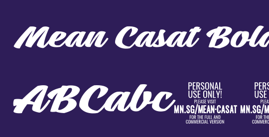 Mean Casat Bold PERSONAL USE