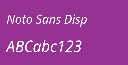 Noto Sans Disp