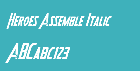 Heroes Assemble Italic