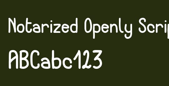 Notarized Openly Script St