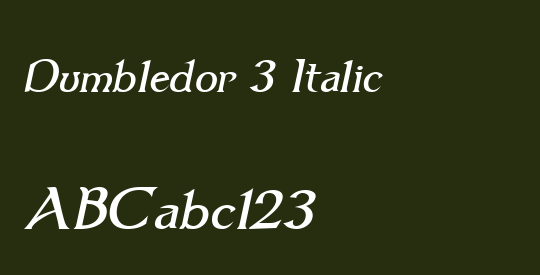 Dumbledor 3 Italic