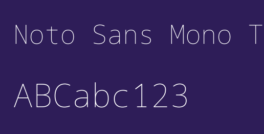 Noto Sans Mono Thin