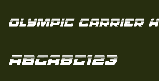Olympic Carrier Halftone Italic