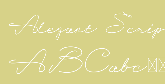 Alegant Script