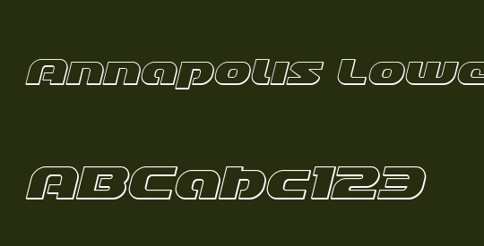 Annapolis Lower Case Outline Italic