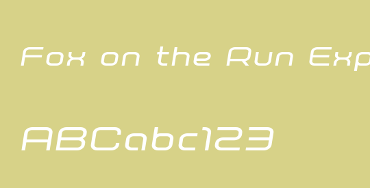 Fox on the Run Expanded Semi-Italic