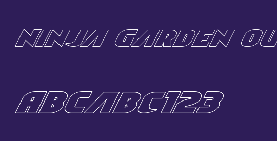 Ninja Garden Outline Italic
