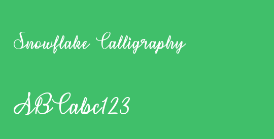 Snowflake Calligraphy