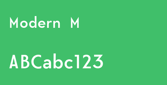 Modern M