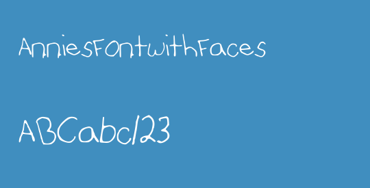 AnniesFontwithFaces