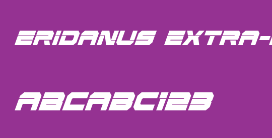Eridanus Extra-Condensed Italic